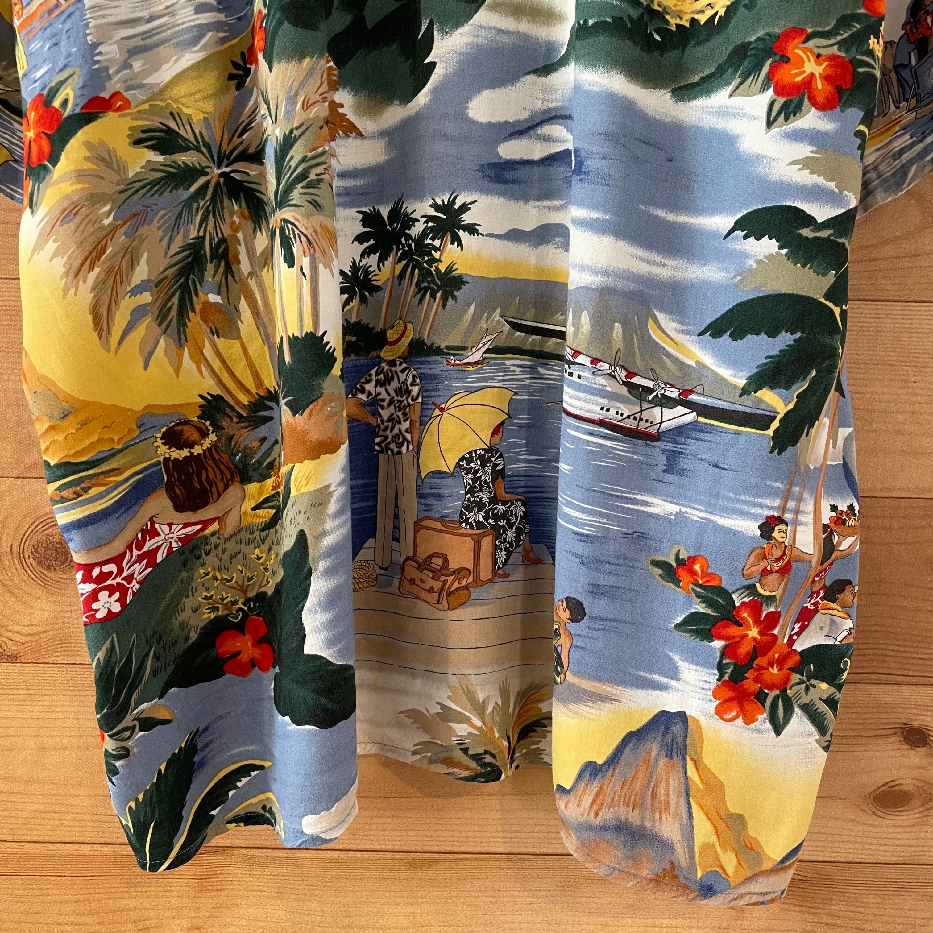 90's HAWAII製 レインスプーナー 裏地アロハシャツ vintage