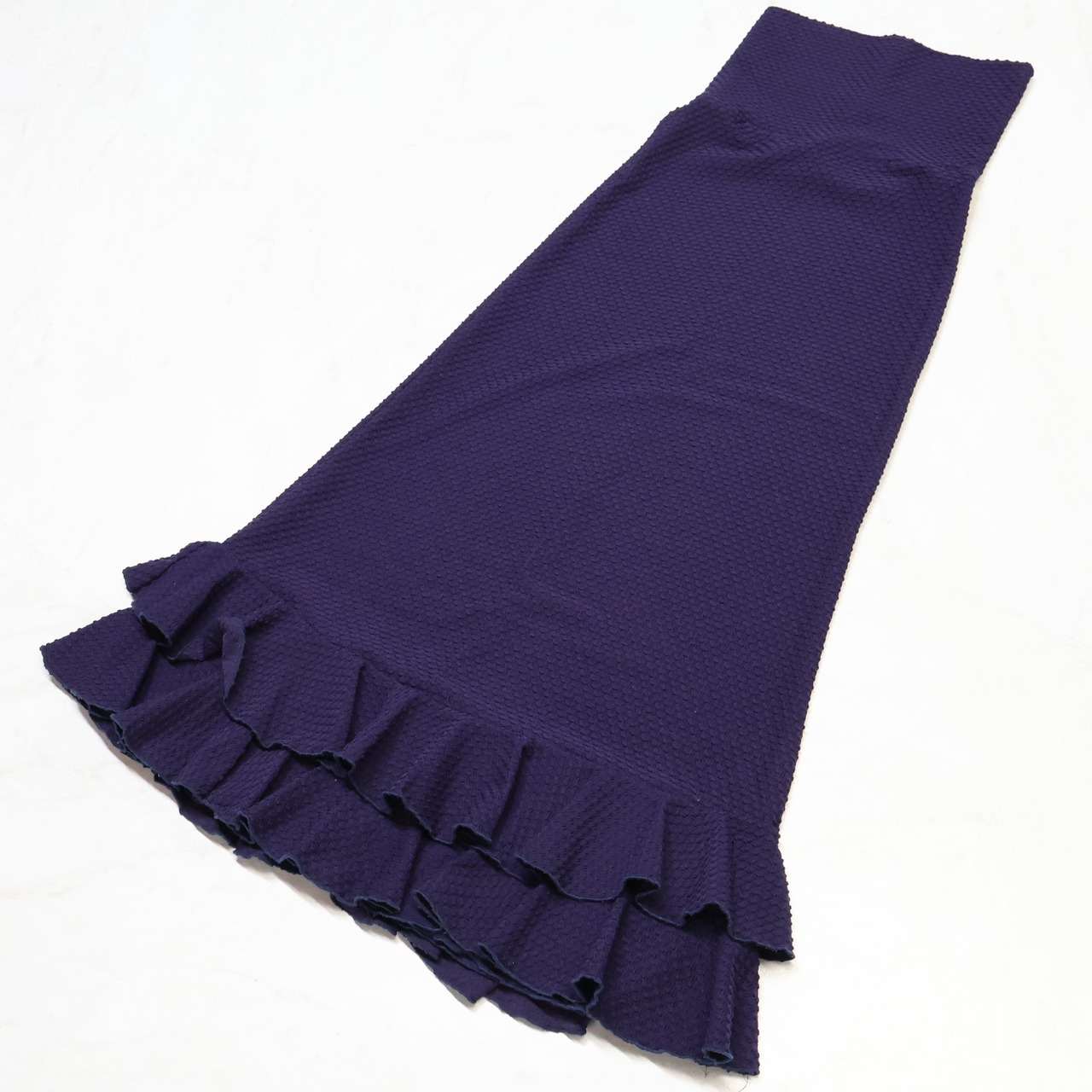 【美品 フラメンコ衣装】パープル yoko elegancia ファルダ スカート 紫 ハイウエスト ボランテ フリル 柔らかい レッスン
