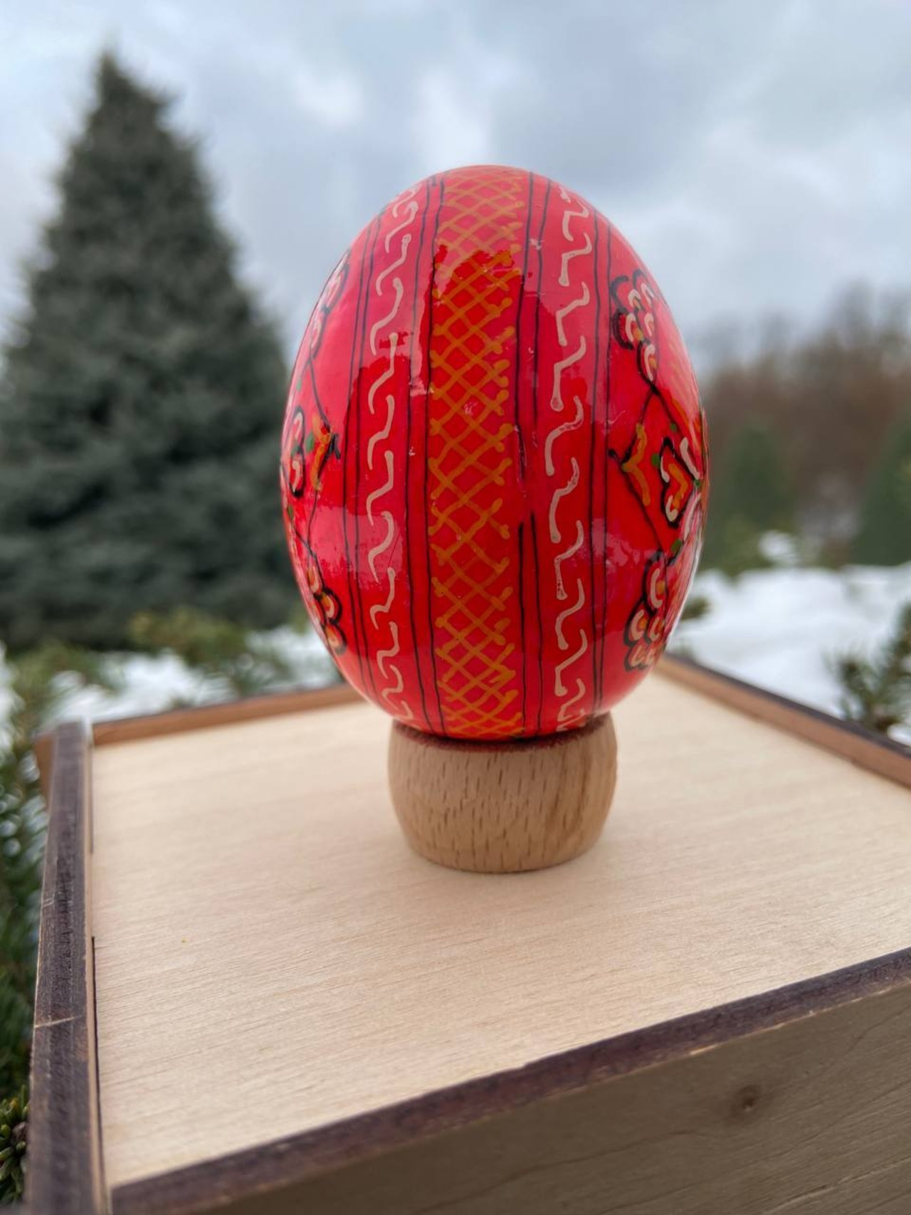 装飾用プィサンカ（イースターエッグ）with stand　コロミヤ博物館モデル - 3