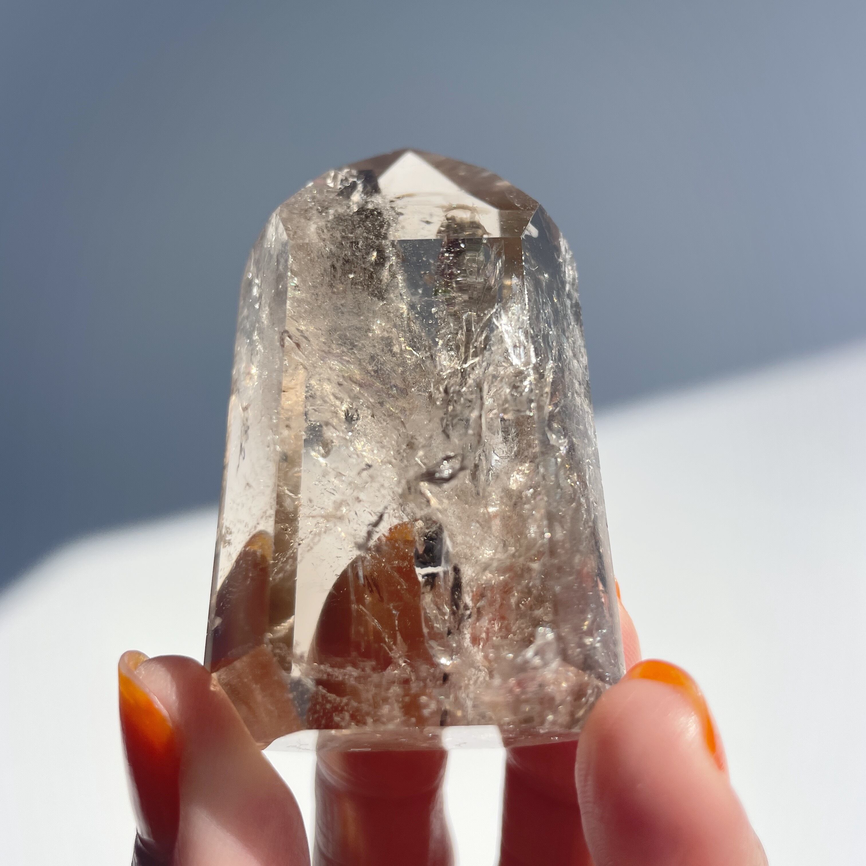 虹入り◎スモーキークォーツ タワー23◇Smoky quartz Tower◇天然石