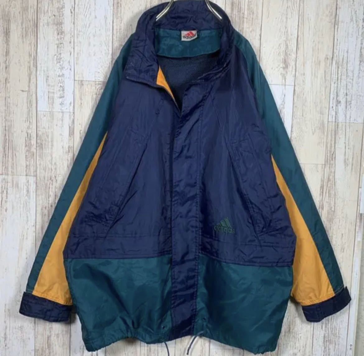 adidas アディダス ナイロンジャケット XL 古着 ヴィンテージ マルチ