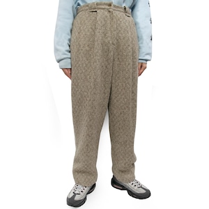 Vintage Tweed Tuck Pants
