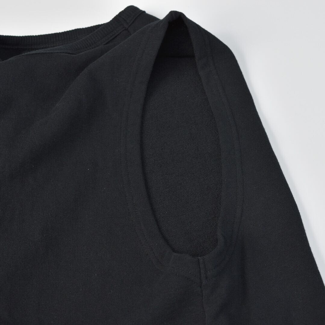 prit プリット エコ裏毛プルオーバーベスト・ブラック