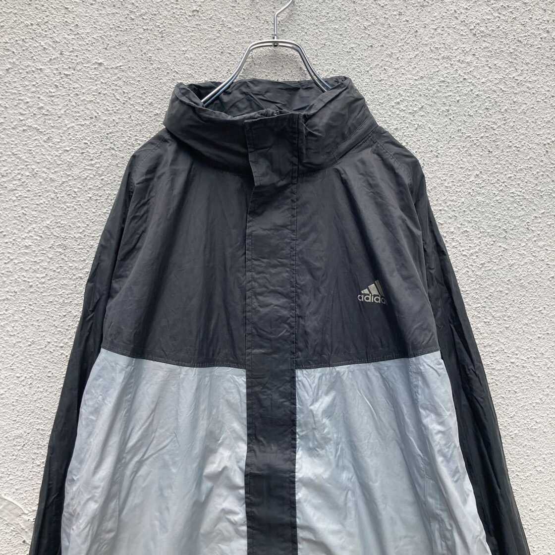 adidas マウンテンパーカー XL グレー ライトブルー ゴールド 
