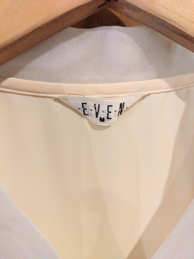 日本製/透けてる襟レトロブラウス/アンティークヴィンテージ古着服国産MADEINJAPAN