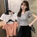 ✞ Tシャツ ベーシックショート半袖スリーブボタントップス スクウェア ✞ゴスロリ SM ミリ 甘ロリ クラロリ 和ロリ エレガント 黒ロリ 姫ロリ 華ロリ BB-BB2957447