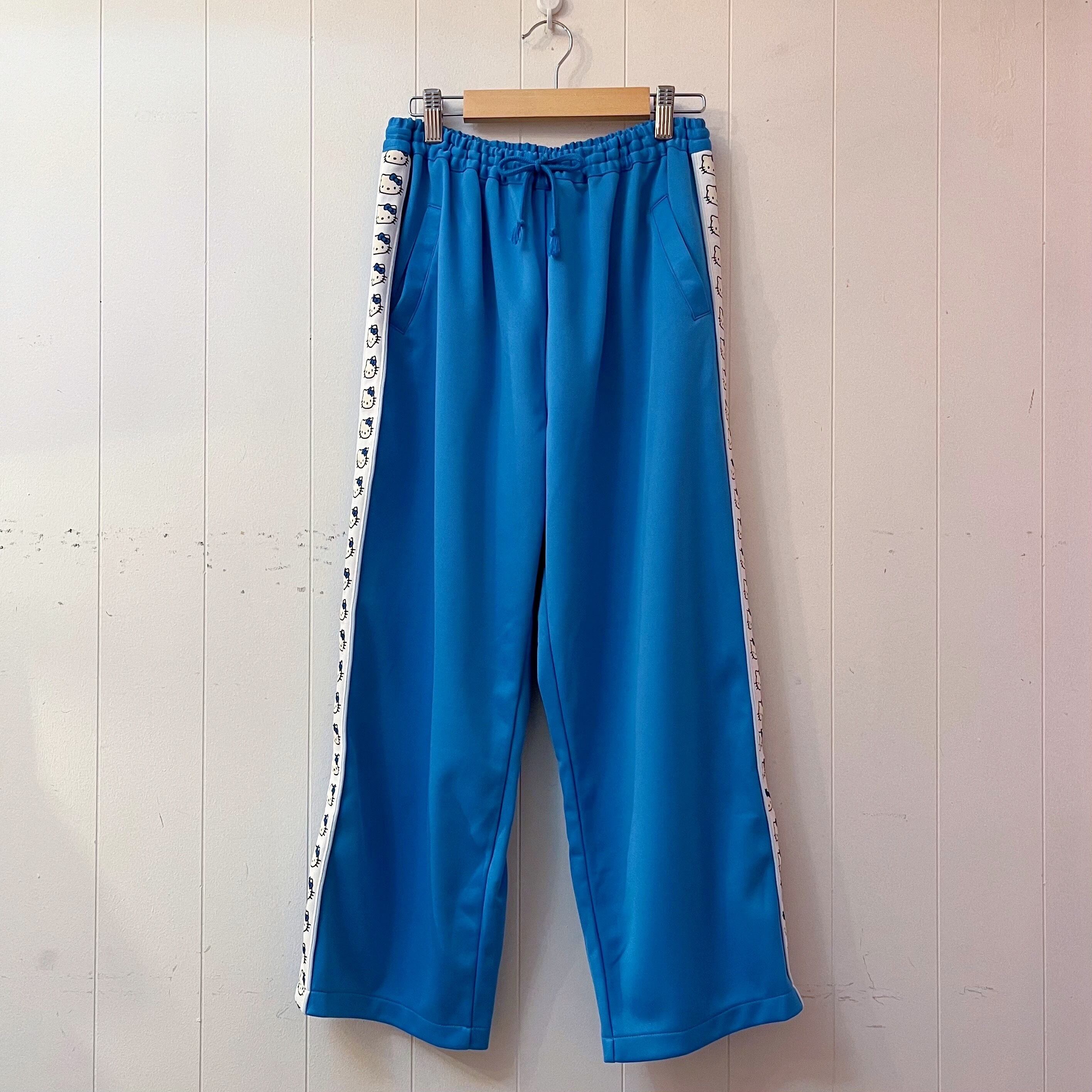 90s hello kitty blue jersey pants