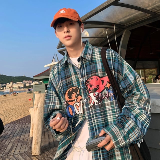 予約販売】シャツ 長袖 ネルシャツ フランネル メンズ オーバーサイズ