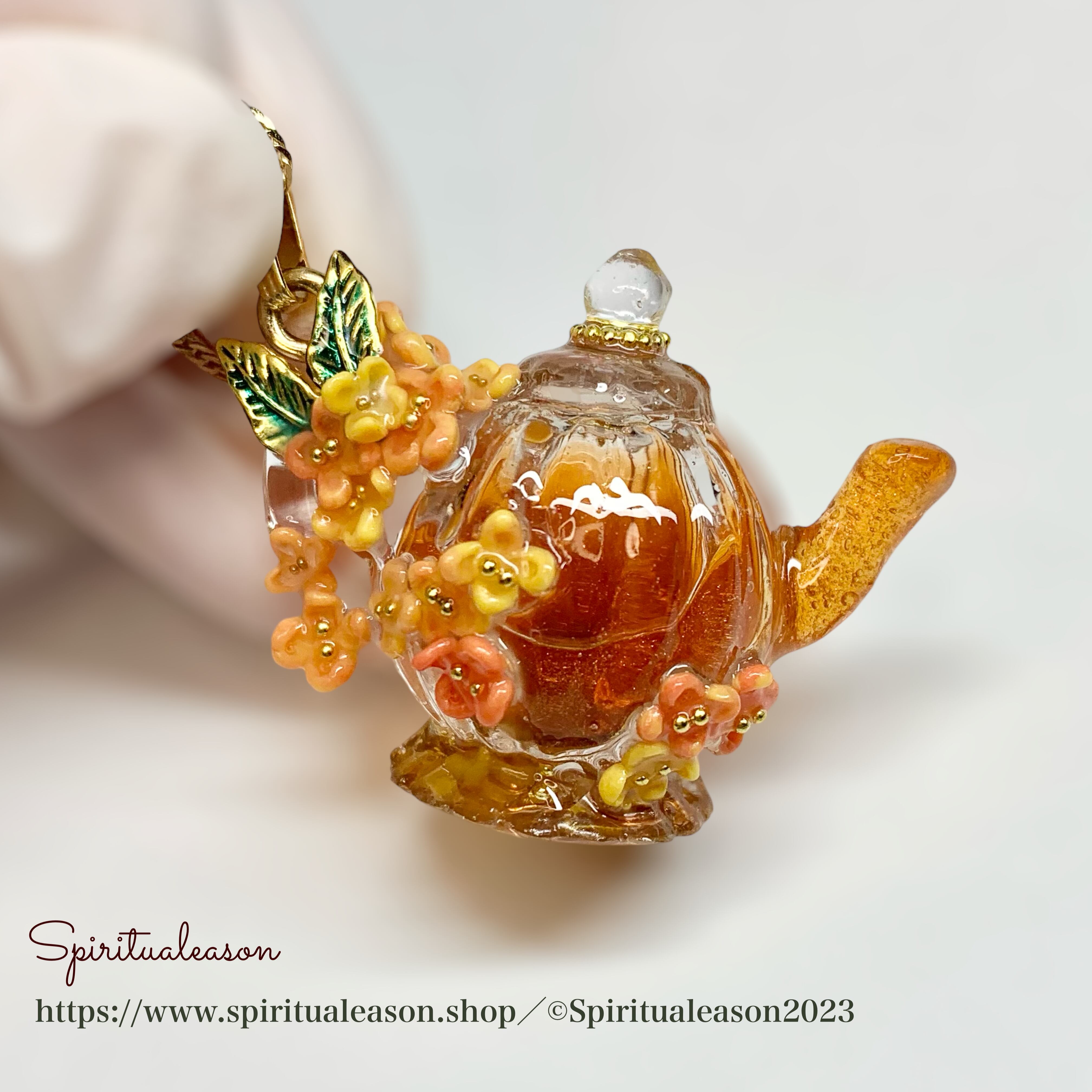 琥珀桂花茶》夢咲かす金木犀／幻想ポットティー (感覚ボトルオルゴ