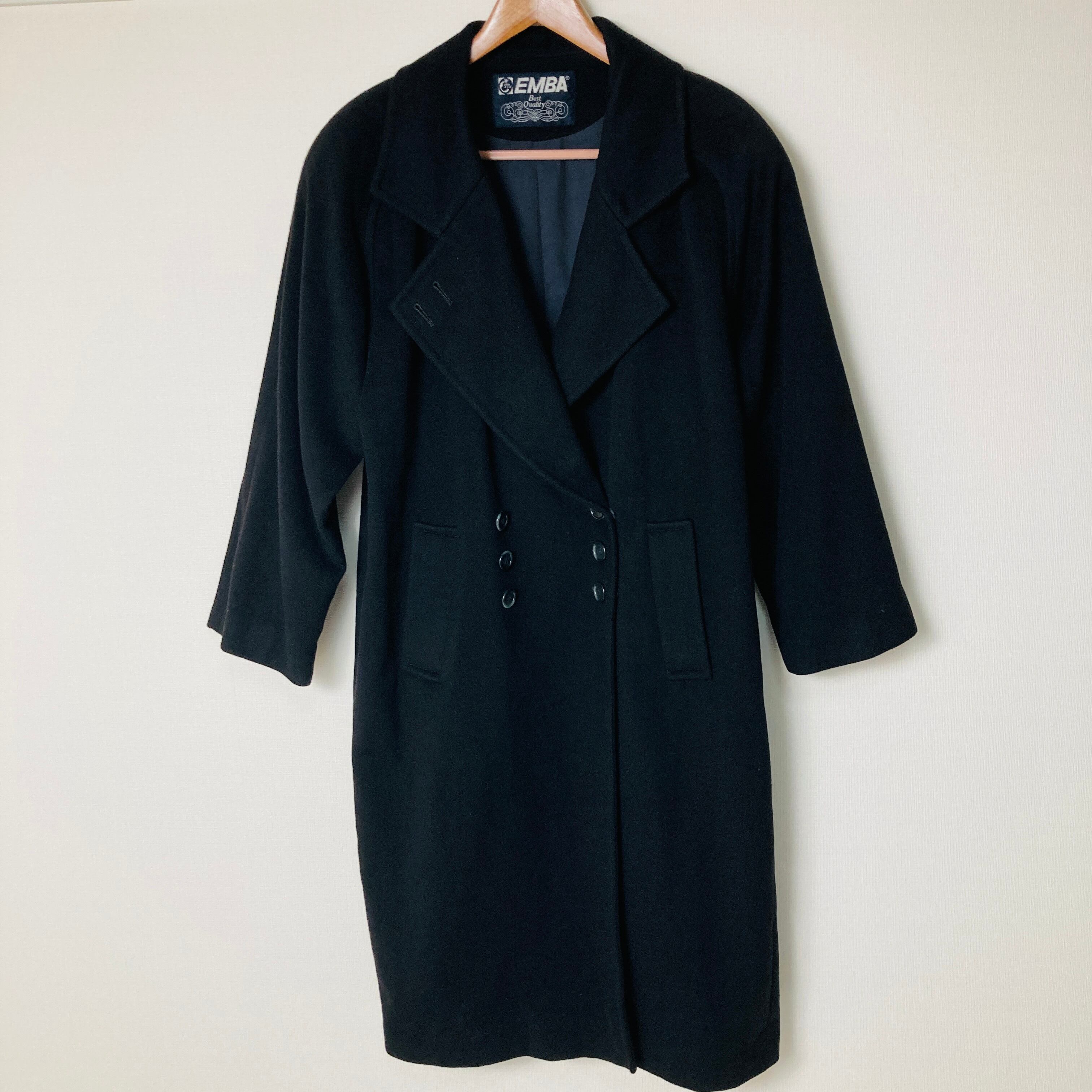 Used】EMBA エンバ イングランド製 カシミヤ ロングコート 