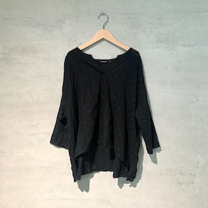 【pas de calais】インドカットジャカード幾何柄 ブラウス / No.6820