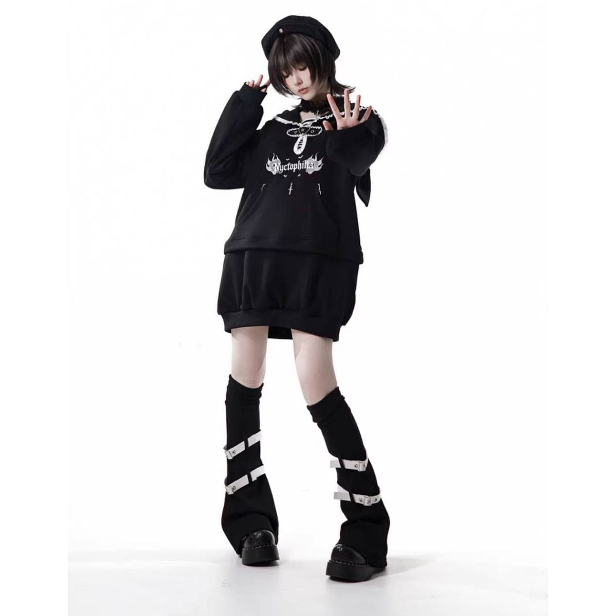 サブカル系ネコミミクロスコーデセットアップ：トップス | Maiden's Rêve