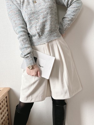 【予約販売】corduroy culotte pants (IVORY)