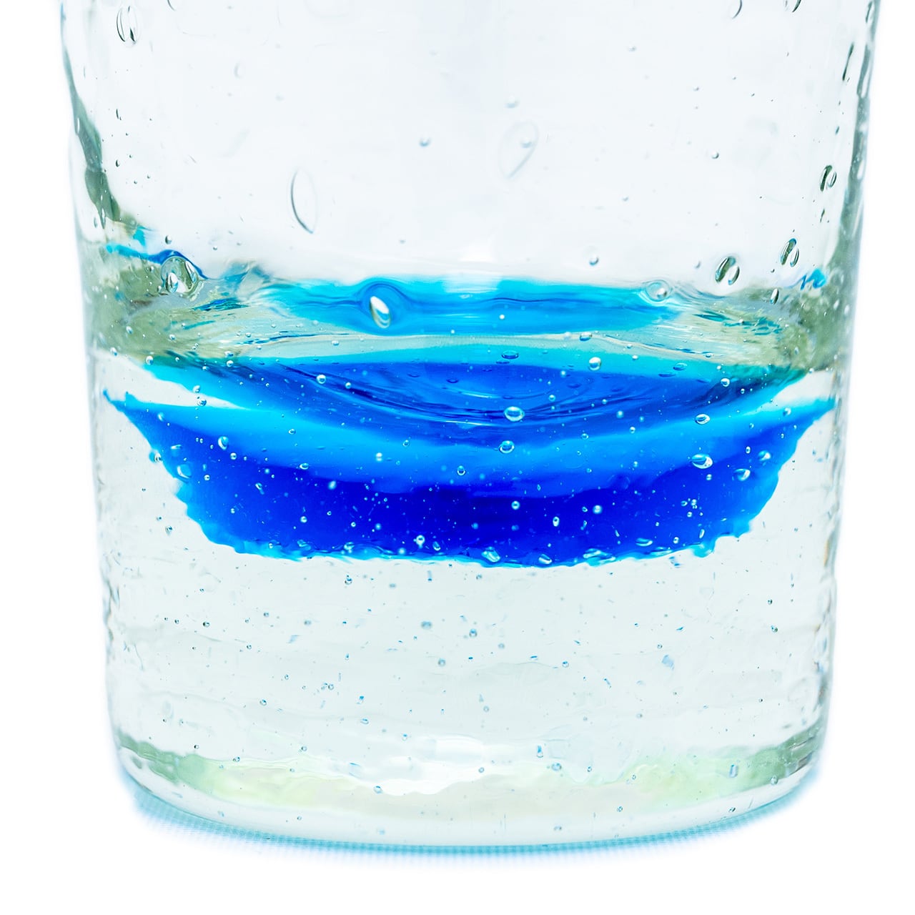 ガラス工房清天】底色気泡マグ 水色 [琉球ガラス] | 【琉球ガラス】と