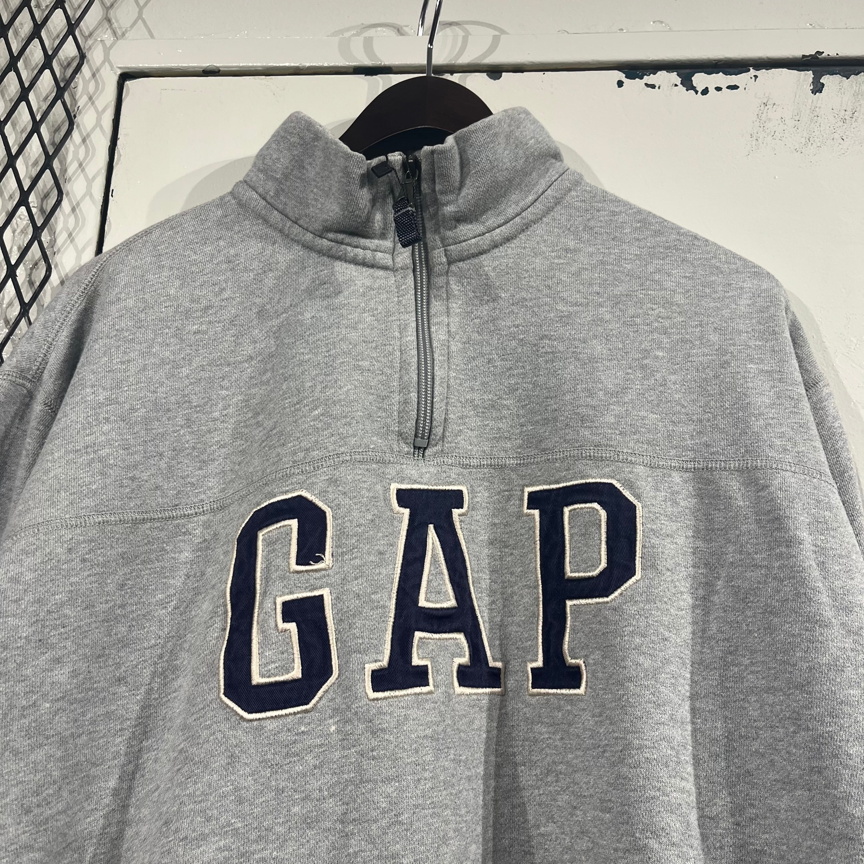 XXL OLD GAP ATHLETIC ハーフジップ スウェット ネイビー身幅60cm