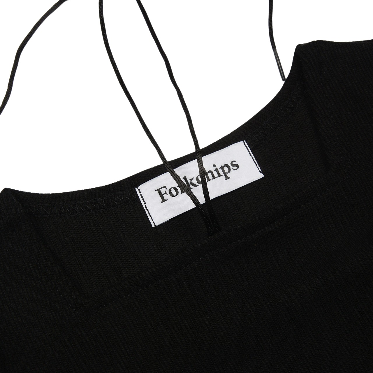 [FORKCHIPS] Edge Ribbon T-shirt / [포크칩스] 엣지리본티셔츠