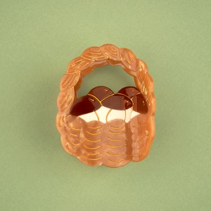【Coucou Suzette  Autumn picking collection -Mushroom basket hair claw-】