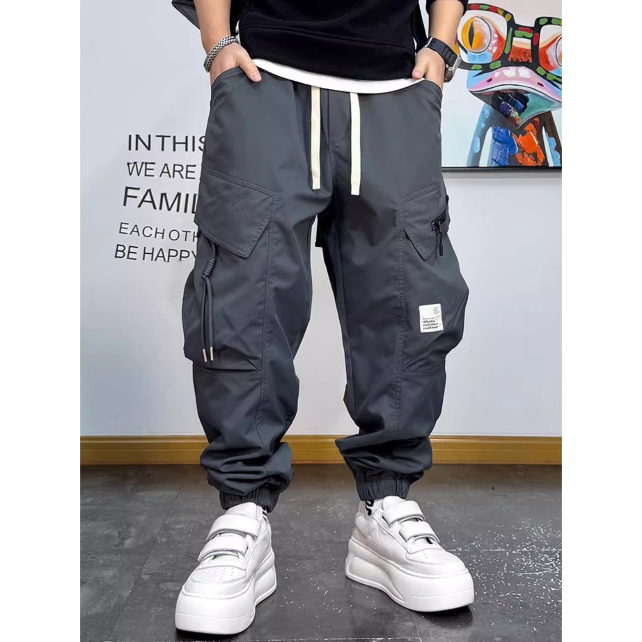 Multi pocket cargo jogger pants 1102 - 2