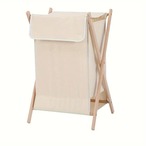 ランドリーバスケット ランドリー収納 衣類収納 カバー付き 幅42cm 木製 おしゃれ 北欧