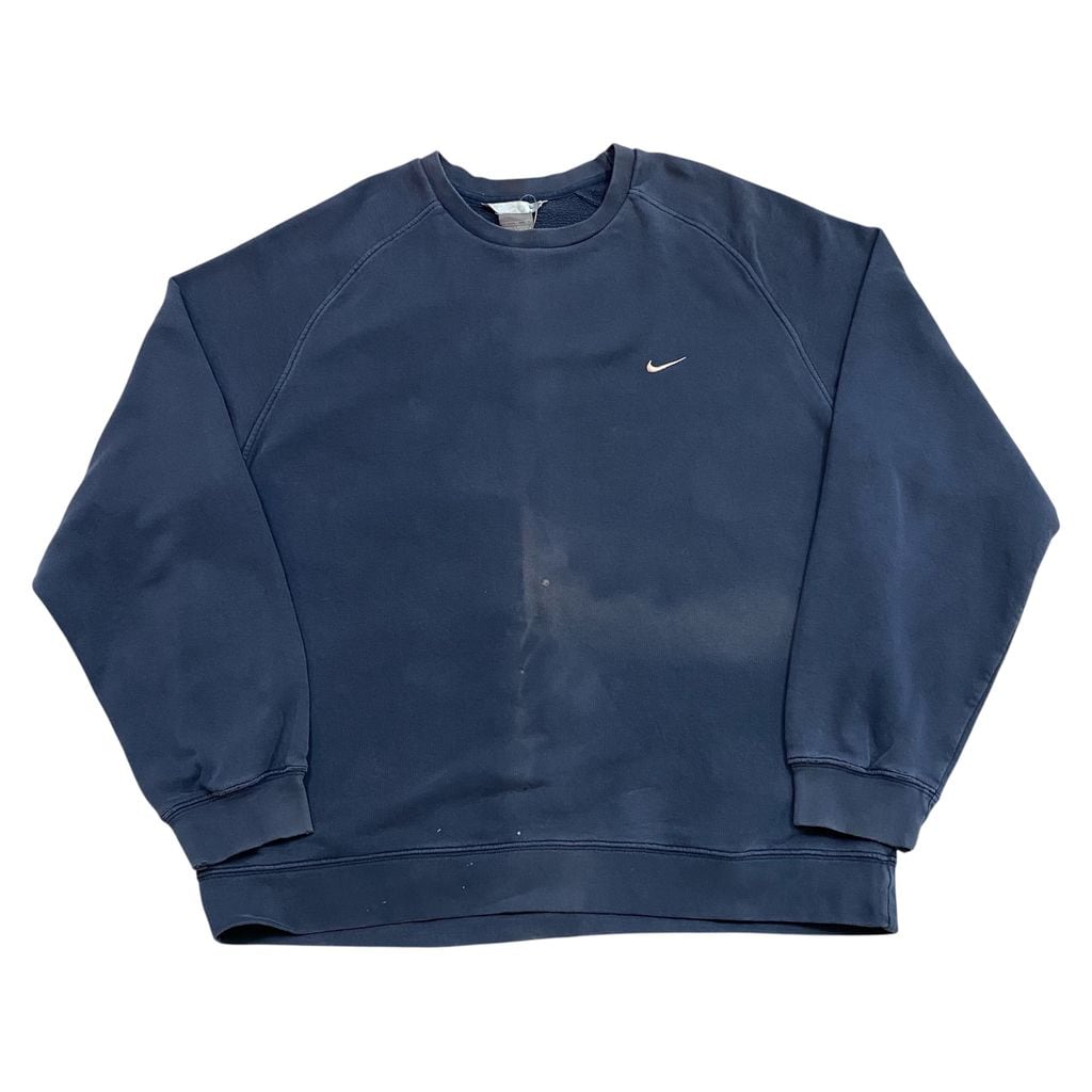 00sアーセナルトレーニングスウェットネイビー　Mサイズ　NIKE　古着 00s NIKE モルドバ製 スウッシュ フェード スウェット ネイビー ナス紺