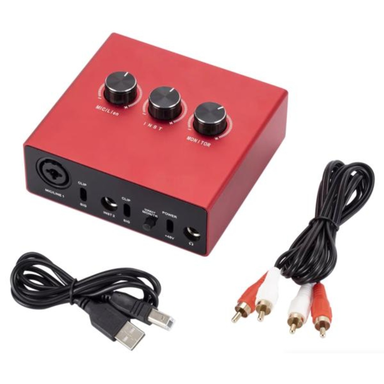 Formosa Japan USB オーディオ インターフェイス 1x XLR/TRS 1x 1/4" 2X RCA IF-SCS-RD