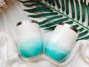 411.オーシャンレジンアート 海のステンレスタンブラー