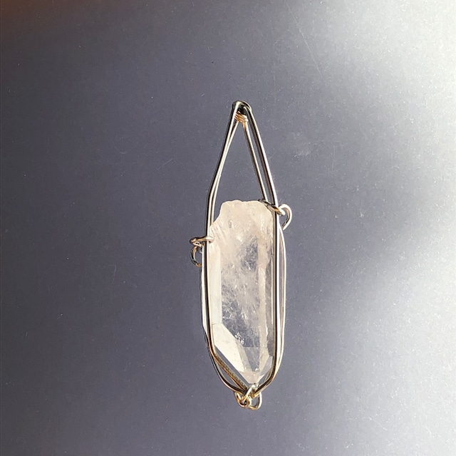 Silver925 レムリアンローズ水晶 ✴︎神殿ペンダントトップ