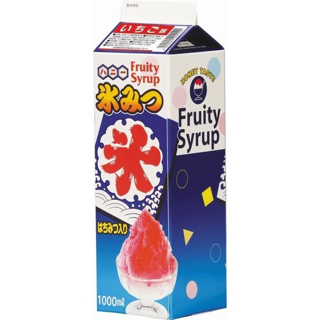かき氷シロップ 業務用 レギュラー・タイプ1000mL ハニー製　紙パック