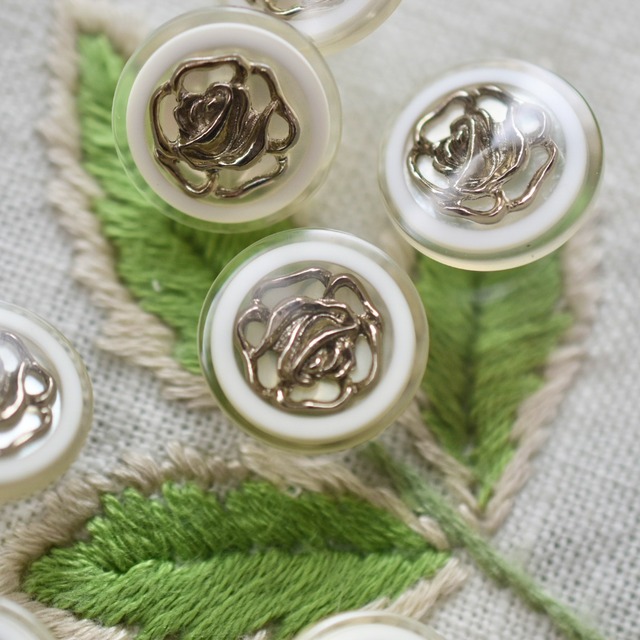 シルバーローズ×ホワイト 15㎜