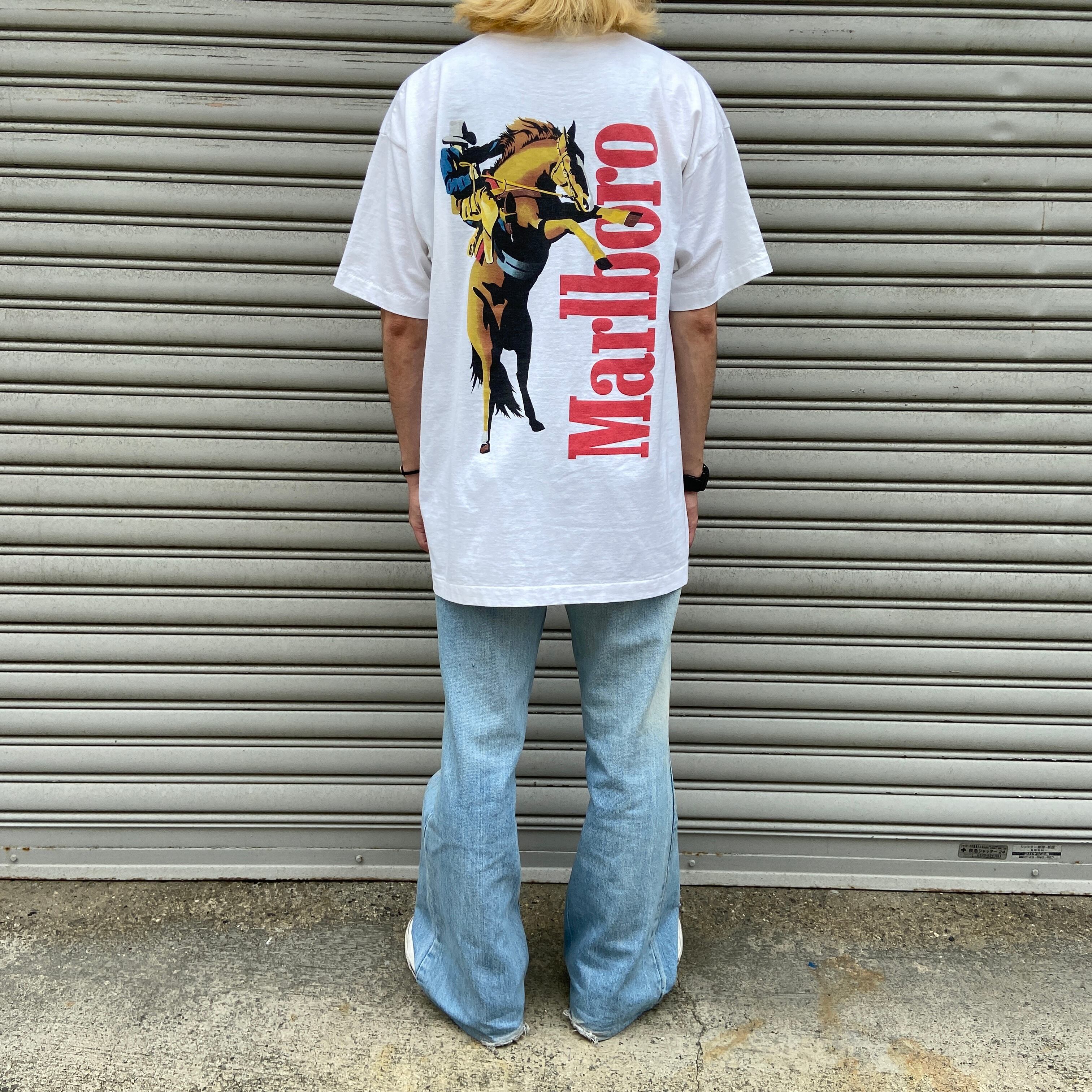 90s USA Marlboro マルボロTシャツ プリントT ポケT 白 XL | 古着屋 Uan