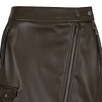 W FAUX LEATHER A-LINE SQ