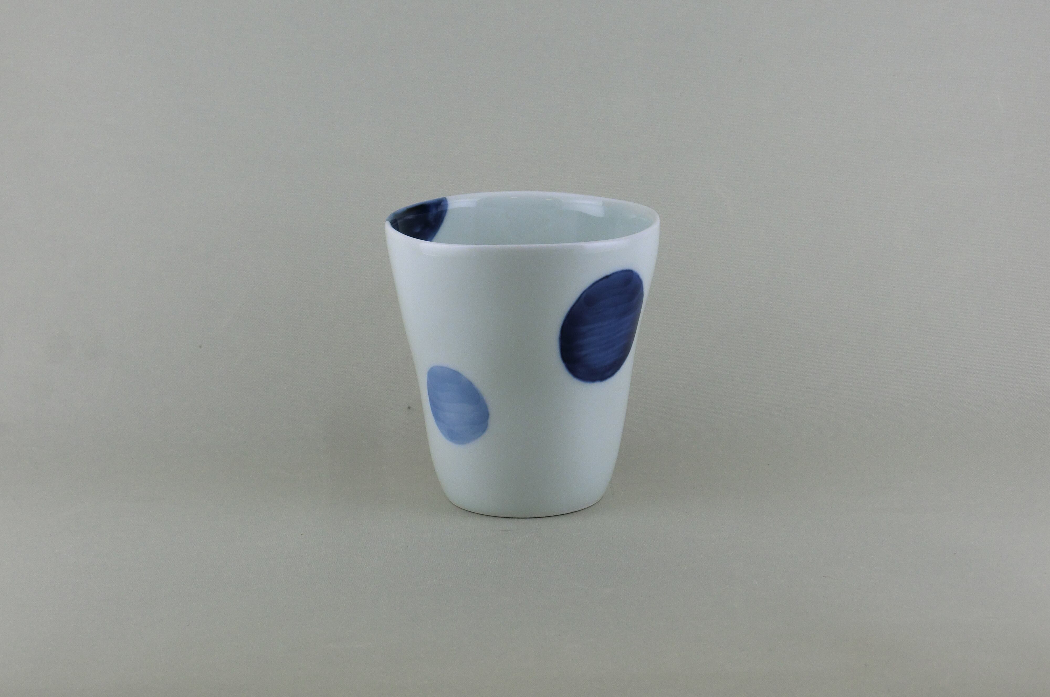 二色丸紋スタイリッシュマグカップ（赤）