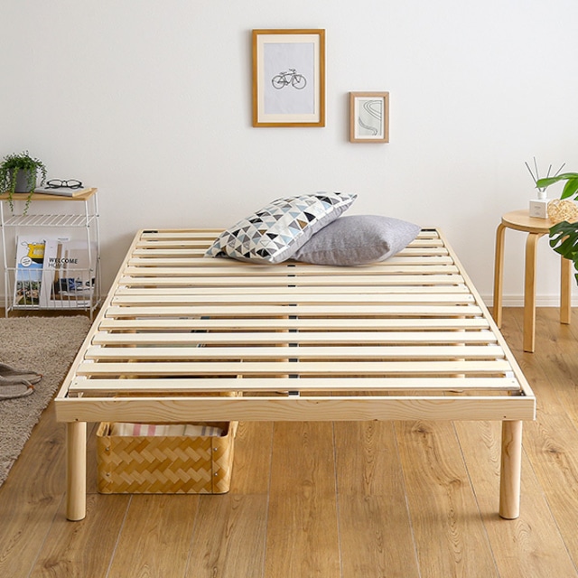 すのこベッド四つ折り式　檜仕様 ダブル 涼風家具 インテリア ベッド マットレス ベッド用　ヒノキ