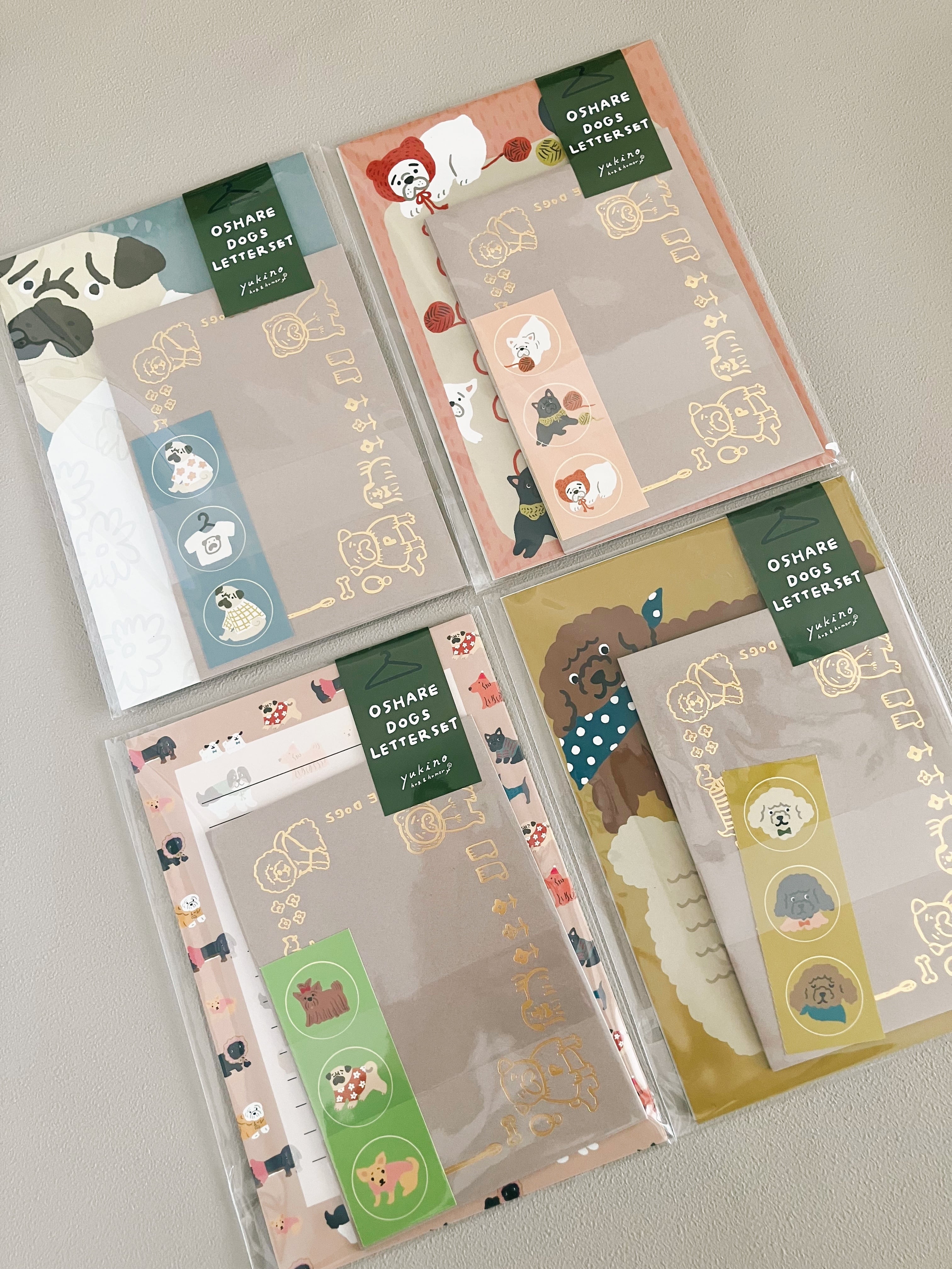 オシャレドッグたちのレターセット | yukino shop