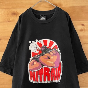 【NITRAID】日本製 プリントTシャツ ストリート NITRO MICROPHONE UNDERGROUND HIPHOP XXL ビッグサイズ 古着