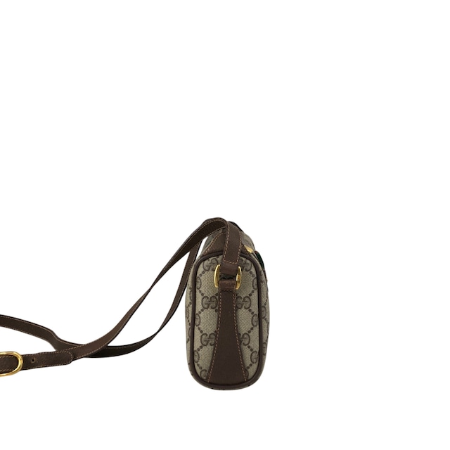 GUCCI グッチ シェリーライン ショルダーバッグ ベージュ PVC レザー ミニバッグ vintage ヴィンテージ オールド 7bz4rt