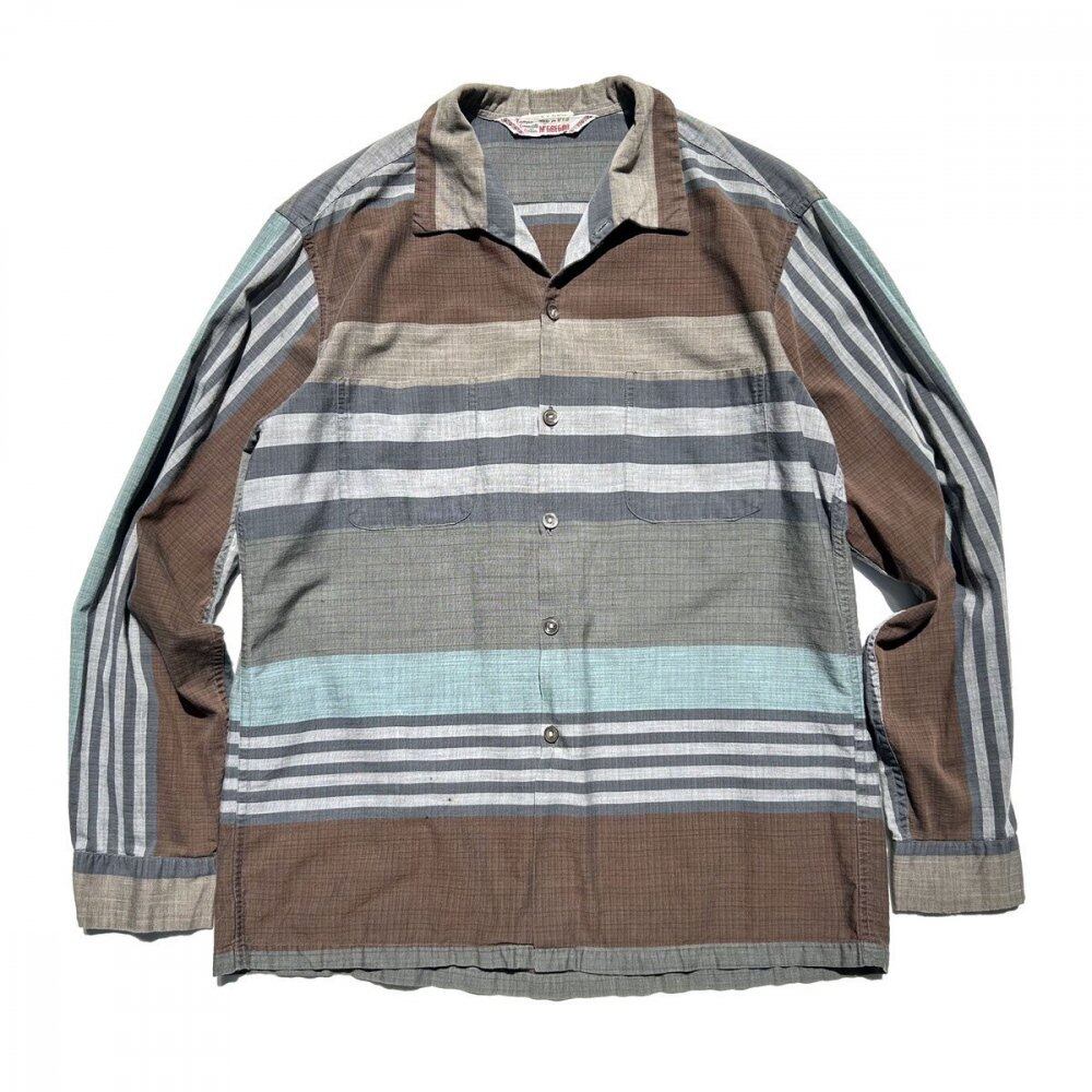 Vintage McGREGOR L/S Italian collar cotton shirt [McGREGOR] [1960s