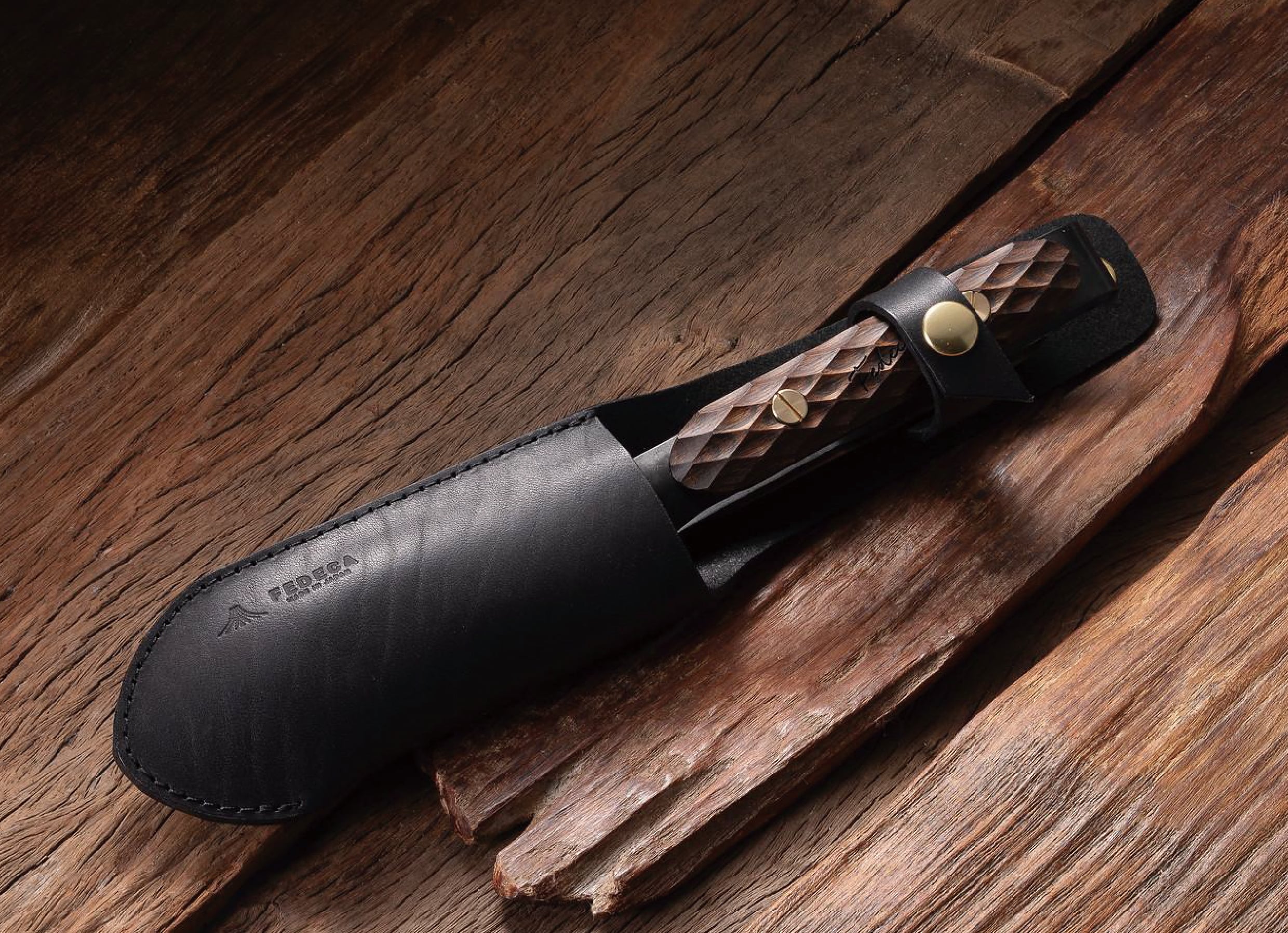 FEDECA 三徳包丁 大 名栗ブラウン | Markeys.outdoor supply