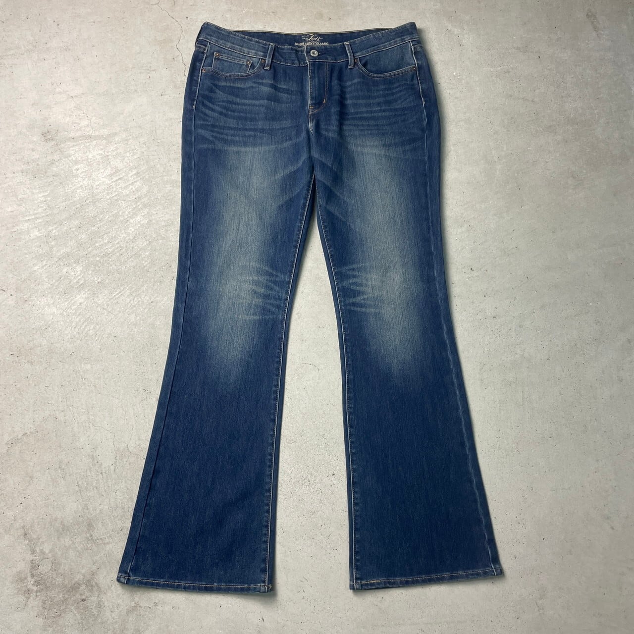 ブーツカットデニム ライトブルー デニムパンツ ブルー 28inch M 古着