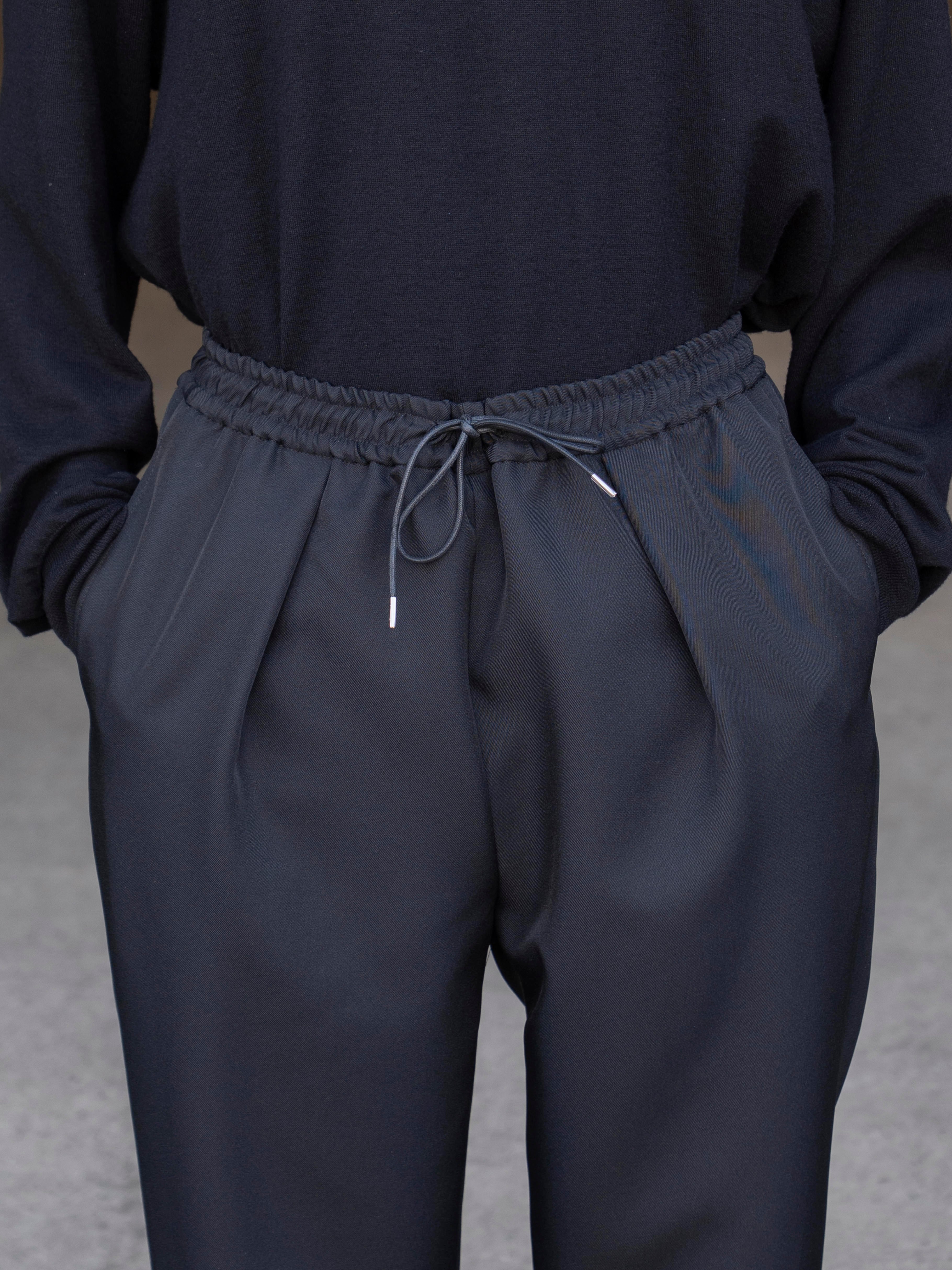 yoshiokubo TWILL TUCK PANTS BLACK YKPT01 | BEST PACKING STORE