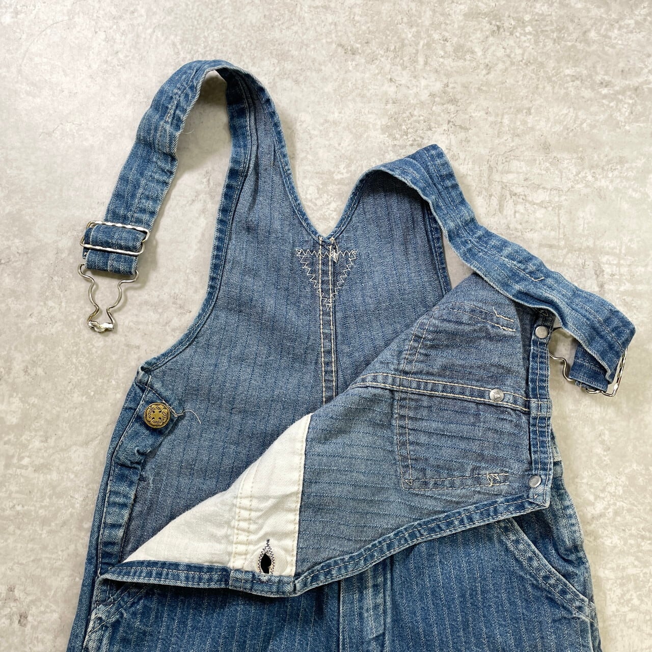 kids】80年代頃 USA製 OSHKOSH オシュコシュ デニム ゾウさん