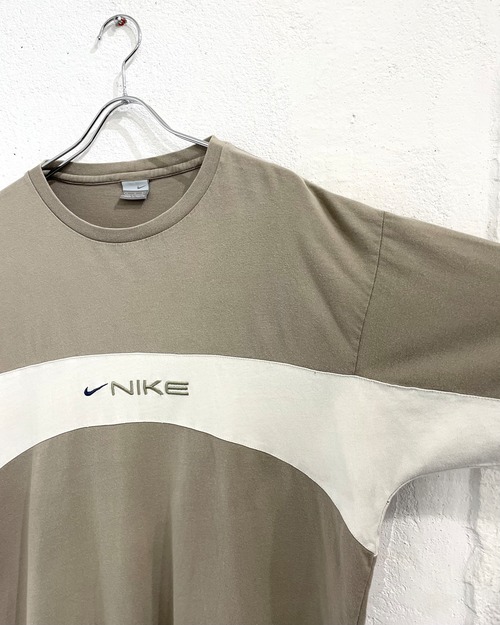 00s NIKE 2tone Embroidery Logo S/S Tee
