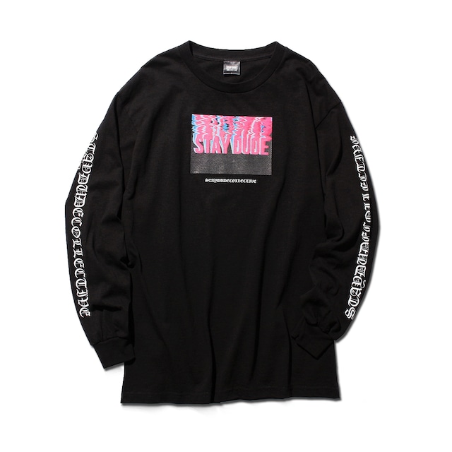 【STAY DUDE COLLECTIVE】Melting Logo LS Tee (BLACK)