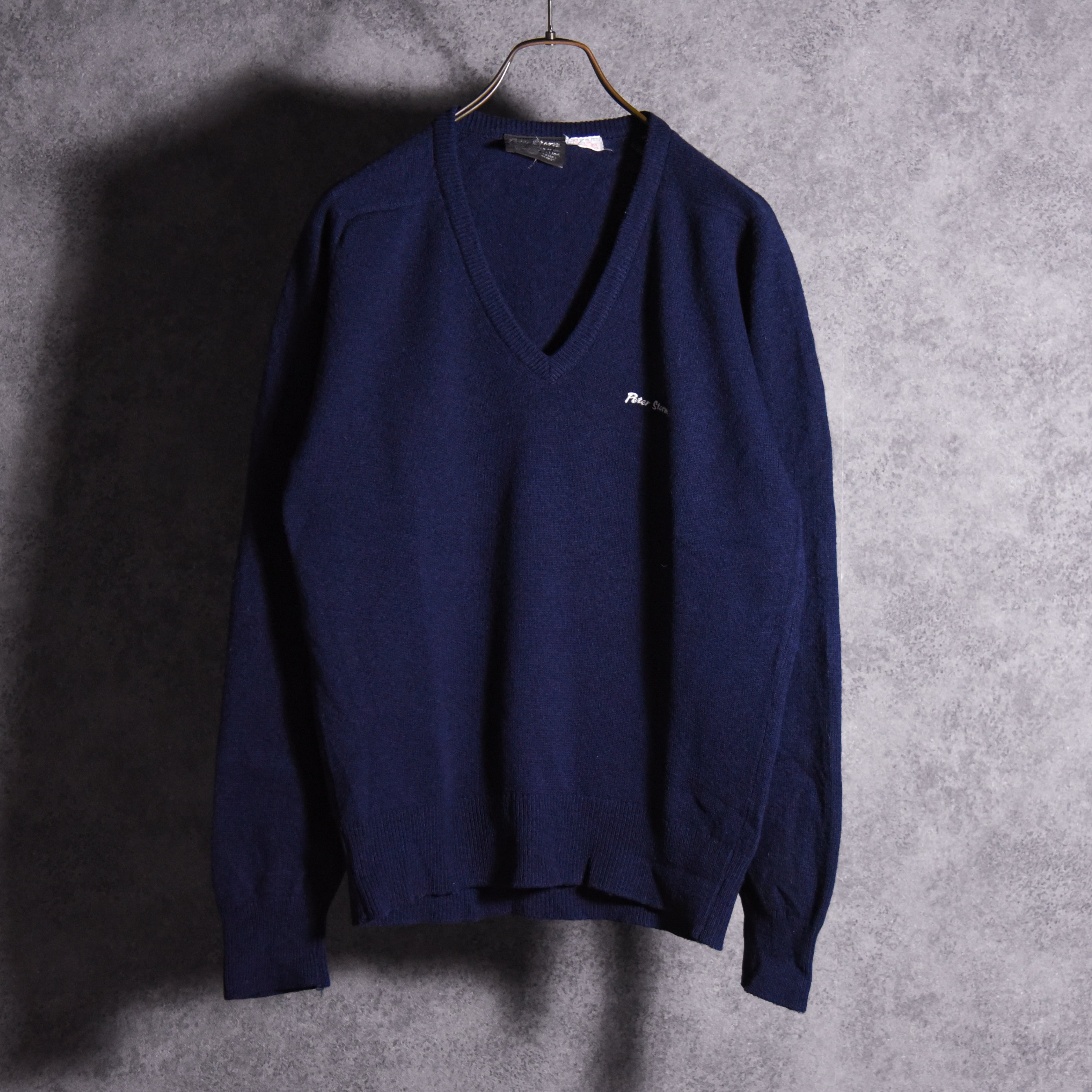 ユーロ古着☆PETER STORMピーターストーム☆W2セーター希少なVネック 80-90s Peter Storm V Neck Sweater Knit Made in UK ピーターストーム