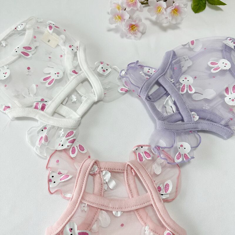 【SALE】 bunny bunny cropped top S ~ 2XL 2color /  犬の服 犬服 新作 夏 ショート丈 クロップドトップス 小型犬 中型犬 ペット洋服 ドッグウェア おぱんつカット top147