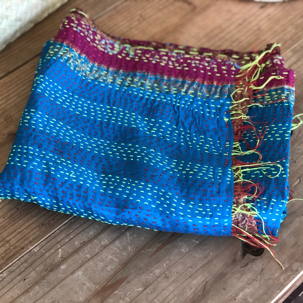 リサイクルサリーのカンタショール 小07 インドの手仕事布 Mulaセレクト