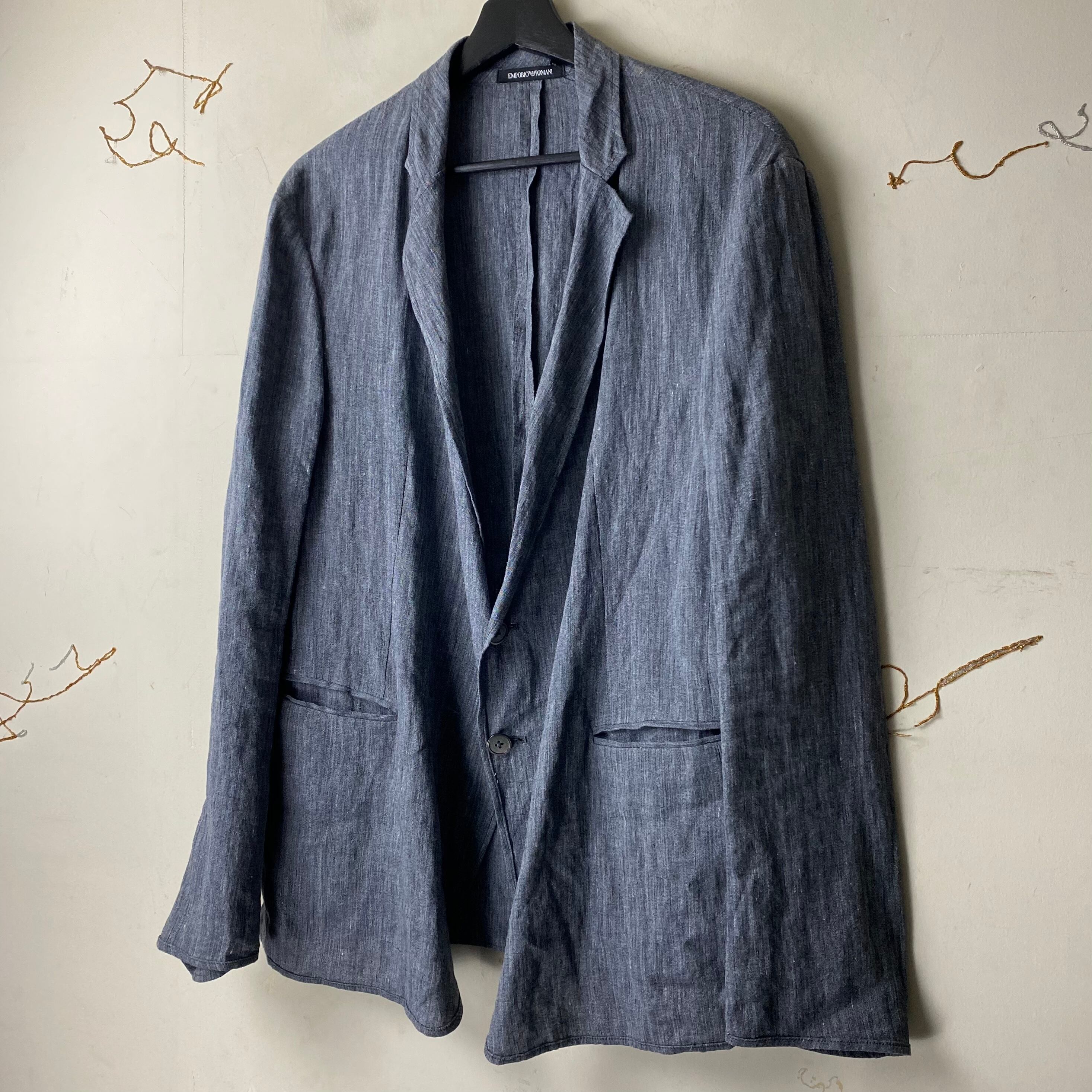 EMPORIO ARMANI linen tailored jacket | NOIR ONLINE