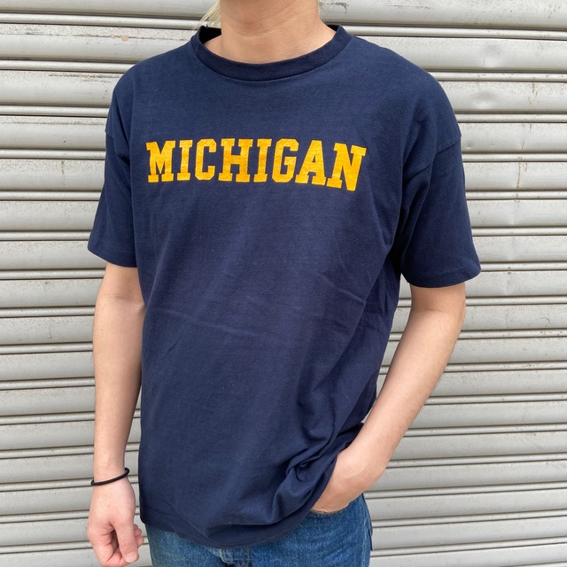 80s USA製 Champion リバースウィーブ 染み込みプリント 白 XL