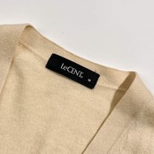 カシミヤ100% LeCENT レセント 前開き ニット ベスト /アイボリー メンズ