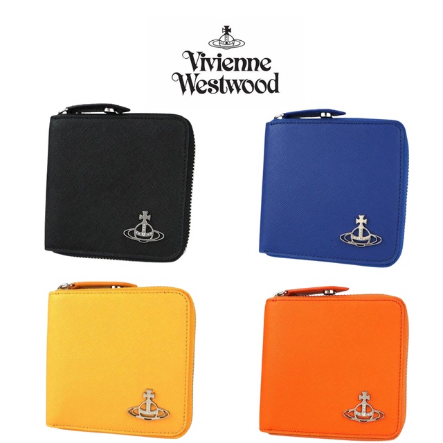 Vivienne Westwood 折り財布 二つ折財布 ラウンドファスー財布 ミニ財布 メンズ レディース SAFF　AX5014-AX5015-AX5016-AX5017